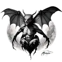 Mothman tattoo design idea