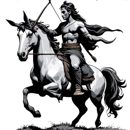 Centaur Archer riding tattoo design idea