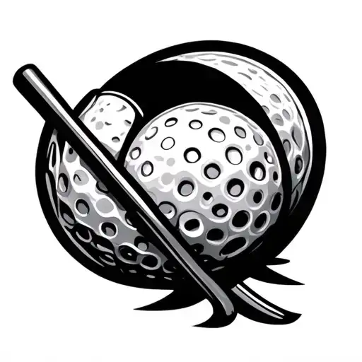 minimalist golf for dad memorial tattoo design idea