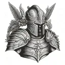 line tattoos of a gladiator armor tattoo design idea