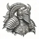 line tattoos of a gladiator armor tattoo design idea