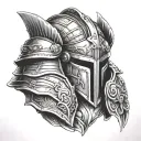 line tattoos of a gladiator armor tattoo design idea