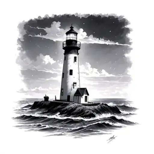 Lighthouse tattoo design idea