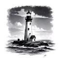 Lighthouse tattoo design idea