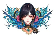 anime character tattoo design idea