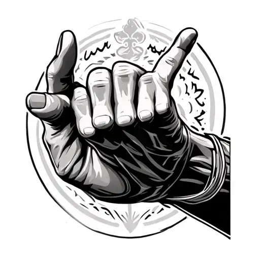 Hand Pose:	•	The hand should be flipping the middle finger while holding a joint in the same hand.Louis’s Iconic Tatt tattoo design idea