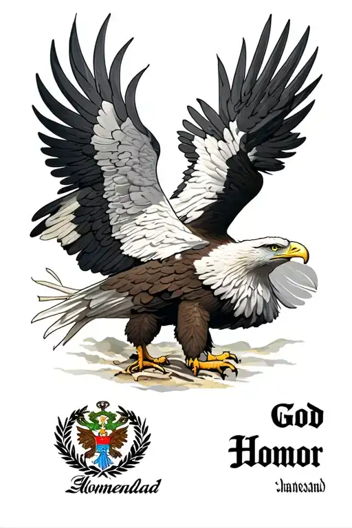 "God, Honor Homeland" Polish Eagle tattoo design idea