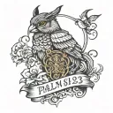 psalm 23 made tattoo design idea