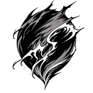 wave lighting bolt tattoo design idea