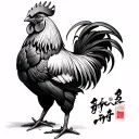 rooster japanese style tattoo design idea