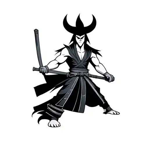 Samurai jack tattoo design idea