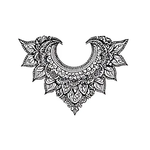 throat tattoo mandala tattoo design idea