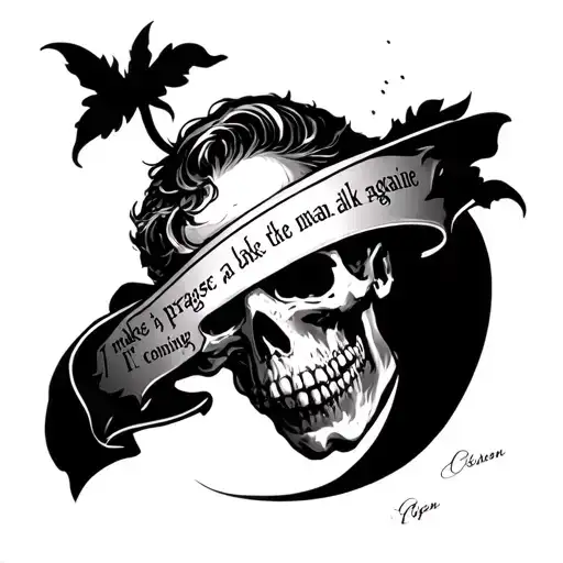 a tatto on the fortearm using the lyric This is the praise, make a dead man walk againOpen the grave, I'm coming outI' tattoo design idea