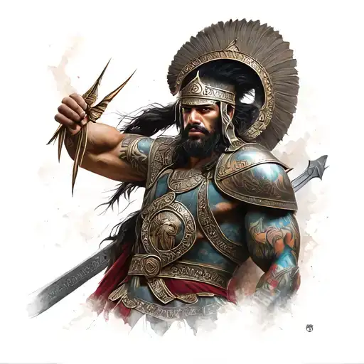 Trojan Warrior tattoo design idea