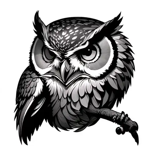 owl tricep t tattoo design idea