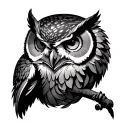owl tricep t tattoo design idea