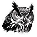 owl tricep t tattoo design idea