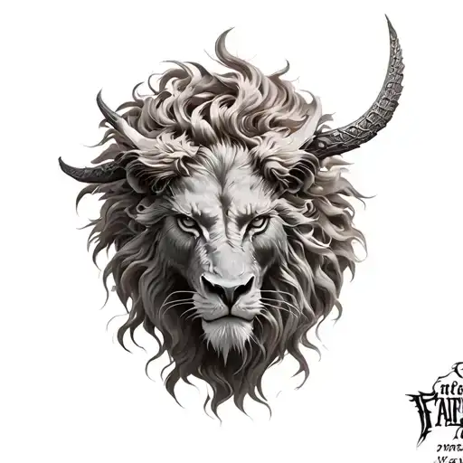 whore of babylon on multiheaded beast tattoo design idea