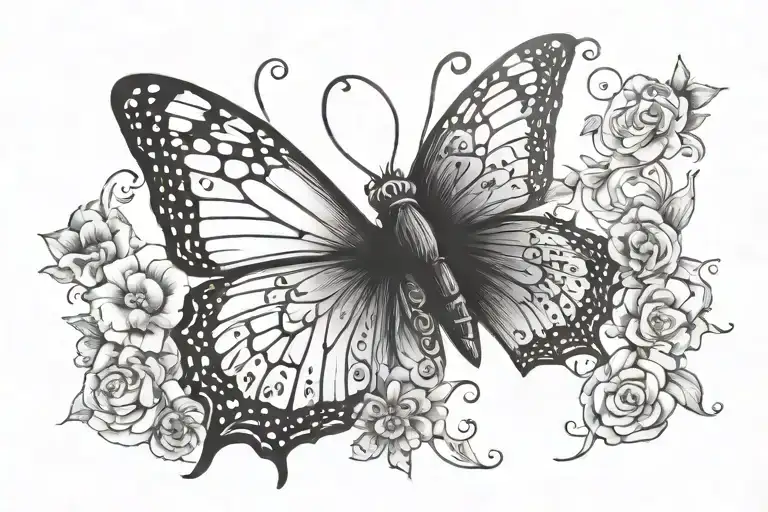 proverb 4:12 and butterfly  tattoo design idea