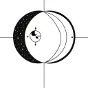 virgo and taurus sun and moon tattoo design idea