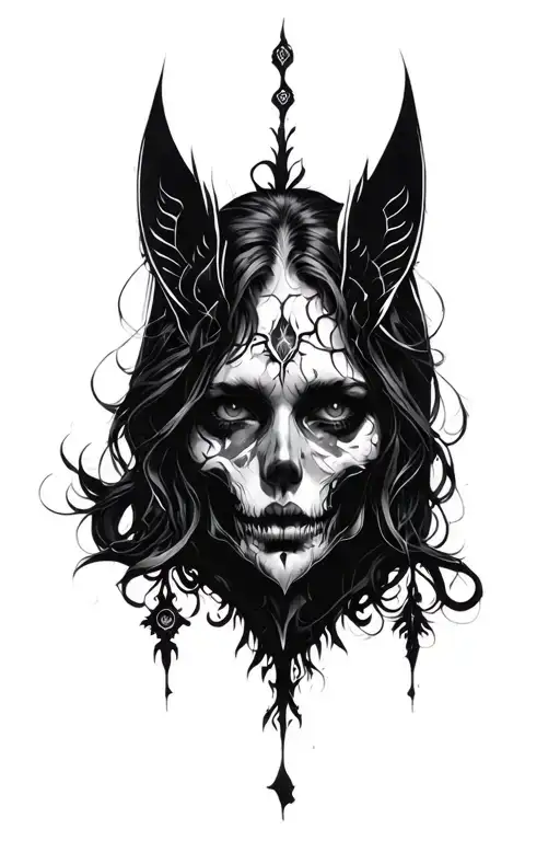 Dark Fantasy tattoo design idea