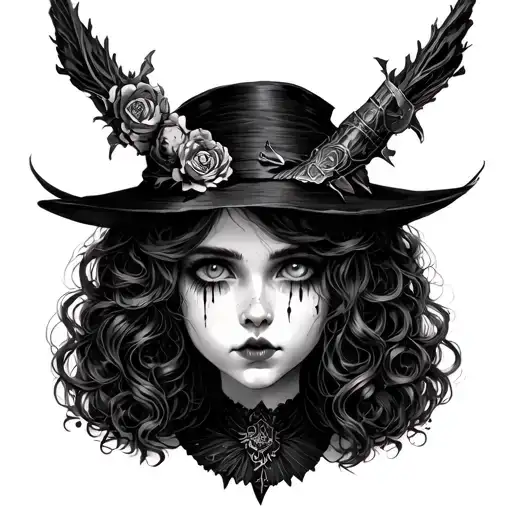 Alice Madness Returns half wonderland version half hysteria version tattoo design idea