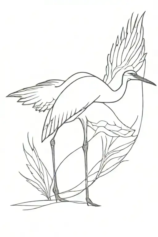 sandhill Crane tattoo design idea