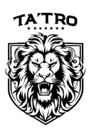lion roaring on shield tattoo design idea