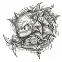 Sonic touch tattoo design idea