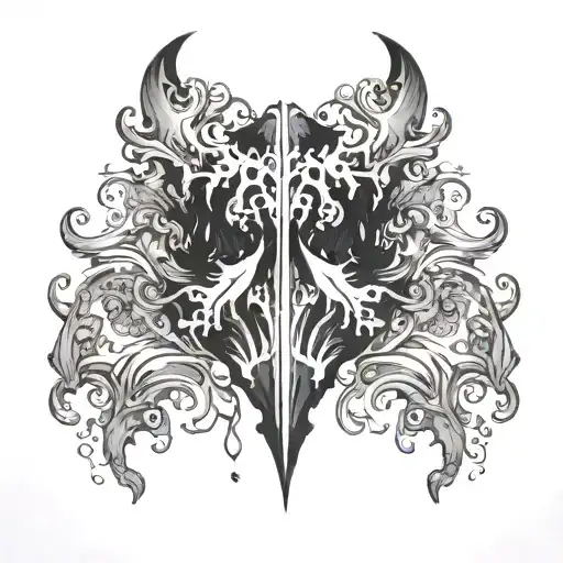 rorschach inkblot test tattoo design idea