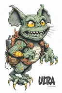 90s cartoon characters tattoo design idea