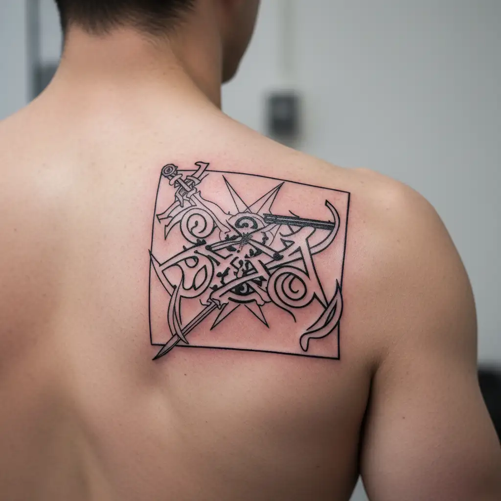 Zoro's three swords tattoo design idea