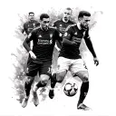Liverpool fc players playing back tattoo design idea
