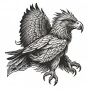 Wedge Tailed Eagle tattoo design idea