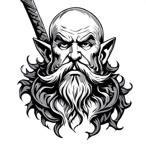 Dwarven tattoo design idea
