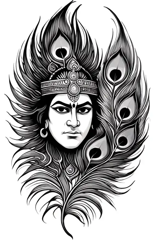trishul peacock feather hanuman tattoo tattoo design idea