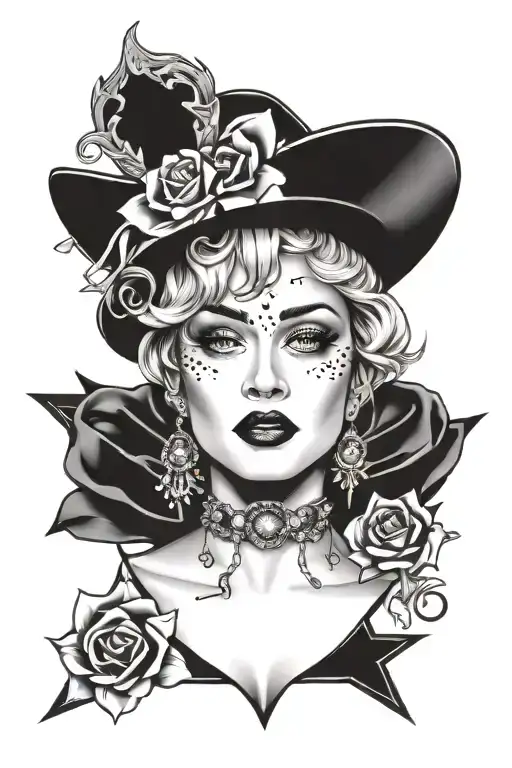 Madonna superstar tattoo design idea