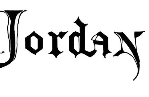"Jordan" tattoo design idea