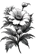 july birth flower tattoo design idea