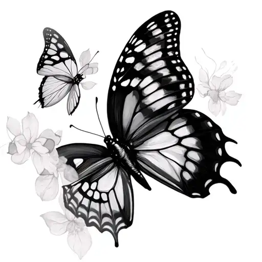 butterfly metamorphosis tattoo design idea
