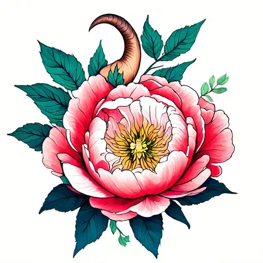 Something with Chinese and Syrian inspiration.  I’m a Capricorn, love peonies, have fond memories of my grandparents far tattoo design idea