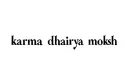 "karma dhairya moksh" tattoo design idea