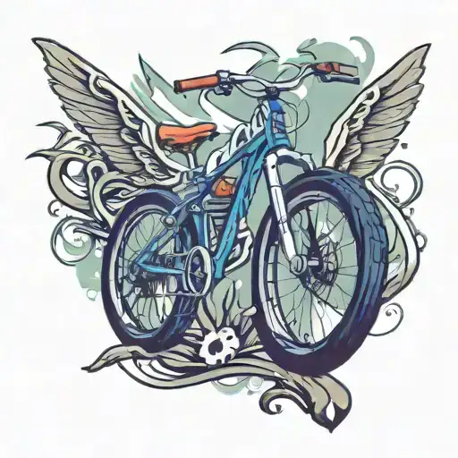 bike mtb trial tattoo design idea
