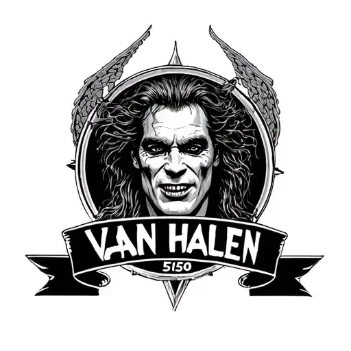 Van Halen 5150 album Cover Art tattoo design idea