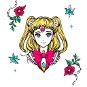 sailor moon tattoo design idea