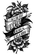 quote written tattoo design idea