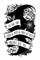 quote written tattoo design idea