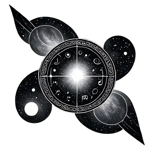 Circle of fifths, algoritms and universe tattoo design idea