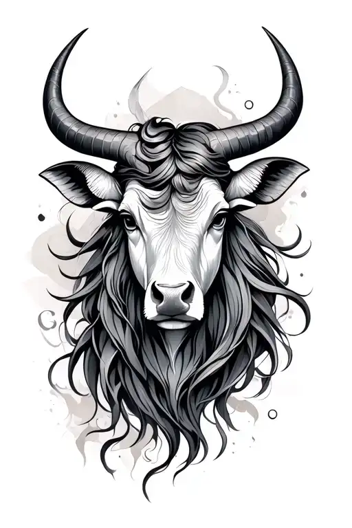 Taurus Virgo tattoo design idea
