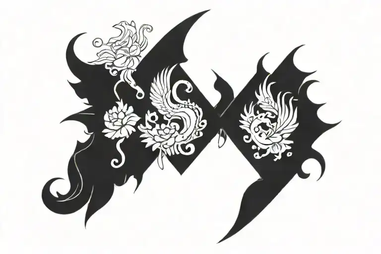 A tattoo design combining the symbols of the feminist movement and Scorpio, incorporating elements of Greek goddesses for a powerful and meaningful piece tattoo design idea